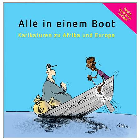 Alle in einem Boot- Karikaturen zu Afrika und Europa
