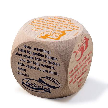 Gebetswürfel mit Tischgebeten