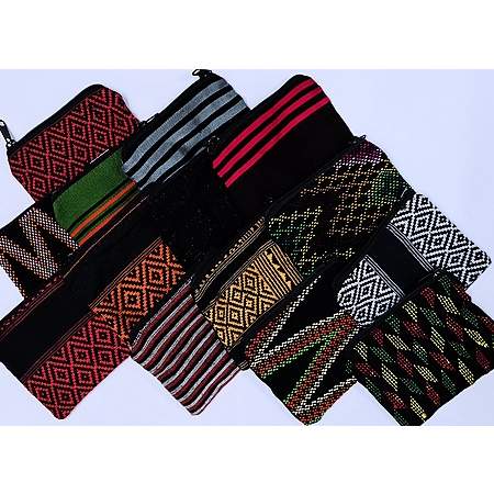 handgearbeitete indische kleine Täschchen - Schwarz mit farbigen Akzenten