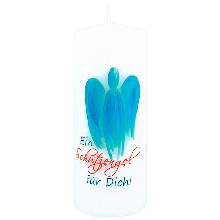 Kerze: Ein Schutzengel für Dich in hellblau