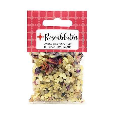Weihrauchmischung 25g im Cello, Rosenblüten