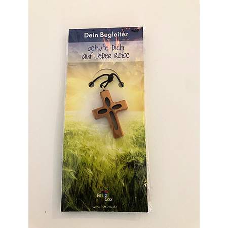 Olivenholzkreuz mit Kette