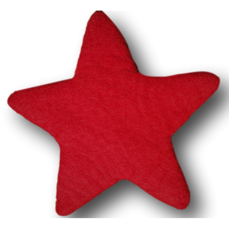 Roter Filzstern als Untersetzer