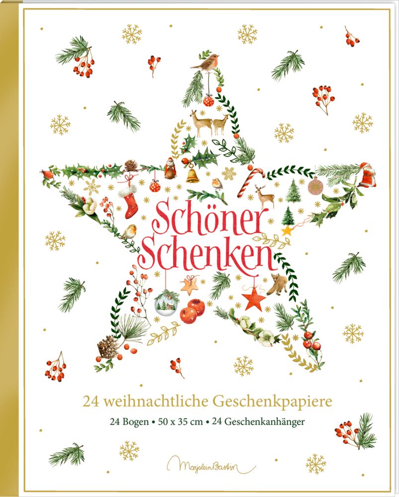 24 weihnachtliche Geschenkpapiere - Schöner schenken