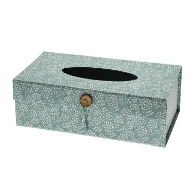 Box für Kosmetiktücher, Mint mit cremefarben