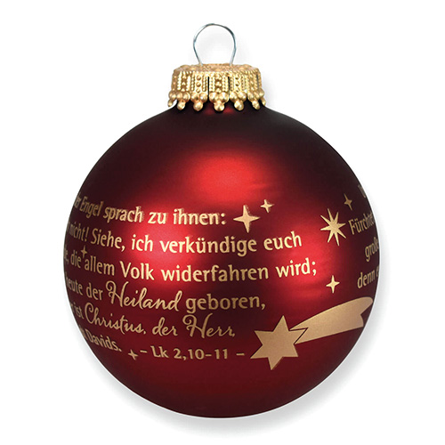Christbaumkugel "Und der Engel sprach...."