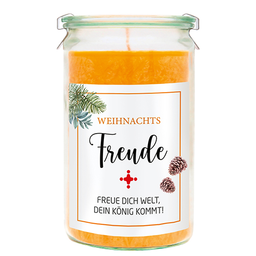 Weck-Kerze "Freude"