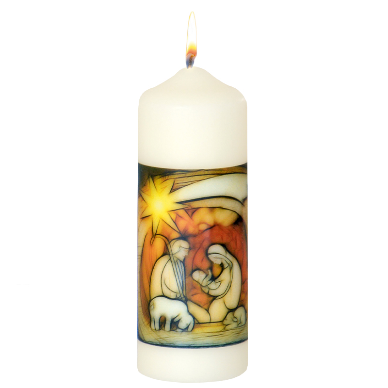 Weihnachtskerze „Ein Kind ist euch geboren“