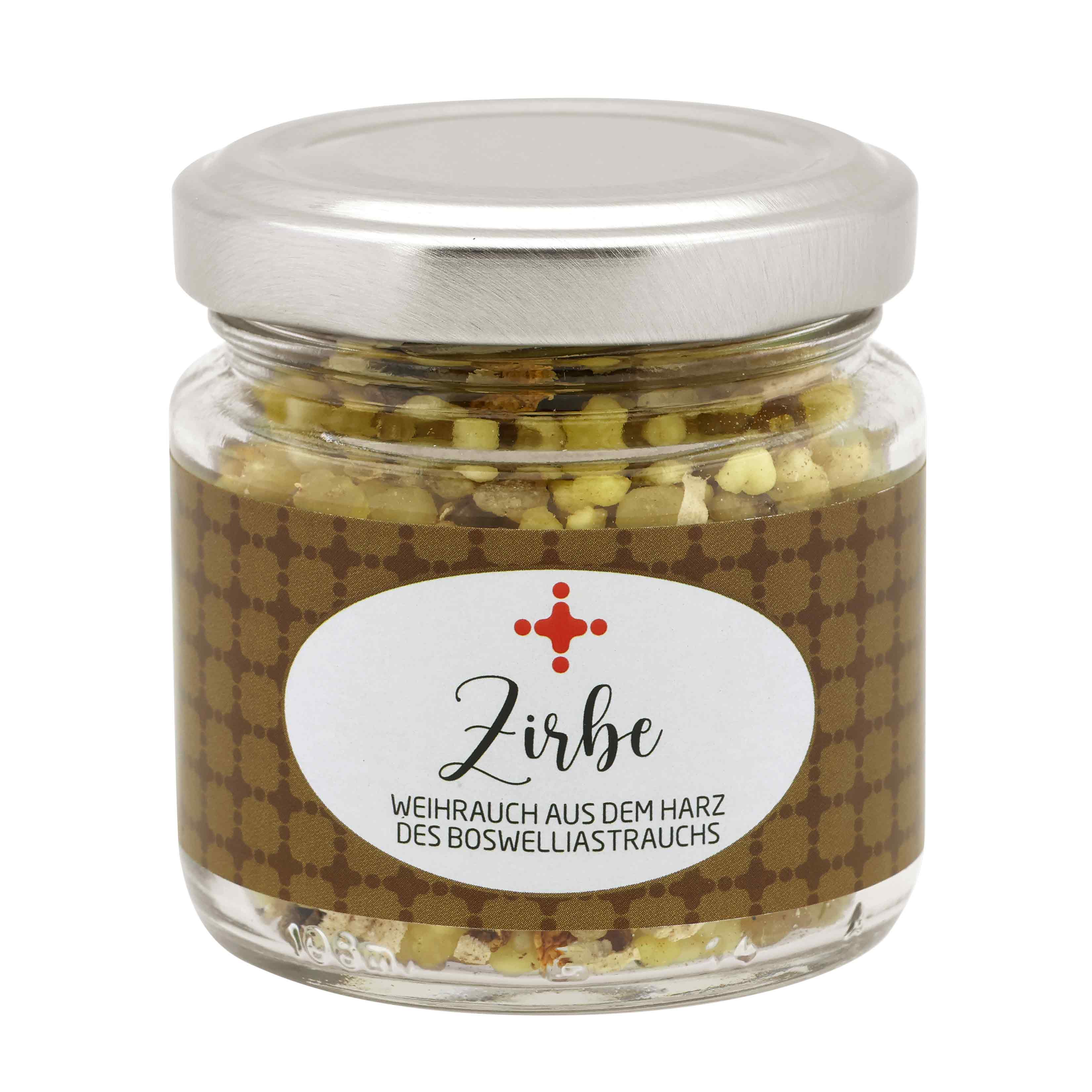 Weihrauchmischung 50g im Glas, Zirbe