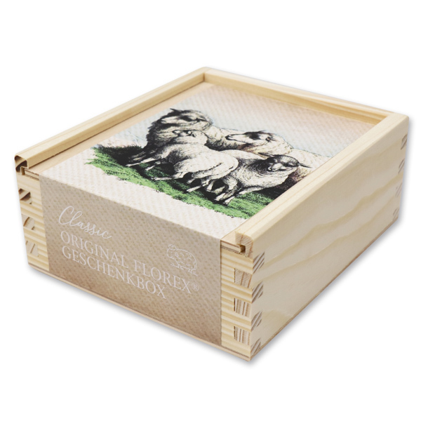 Schafmilch - nostalgische Holzboxset mit Schafen