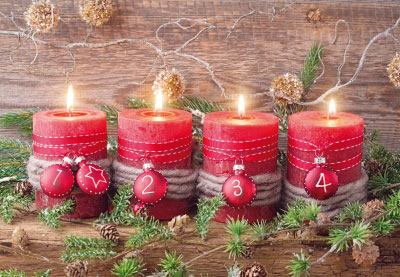 Weihnachtskarte - Kerzen