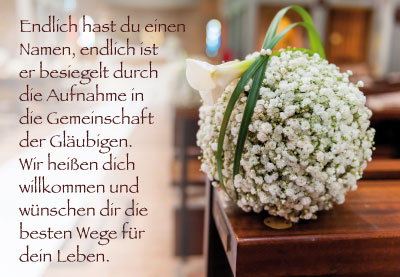 Karte zur Taufe - Endlich hast du einen Namen