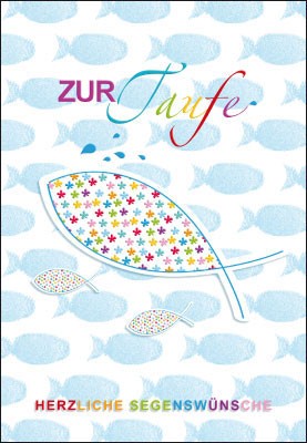 Karte zur Taufe - Herzliche Segenswünsche