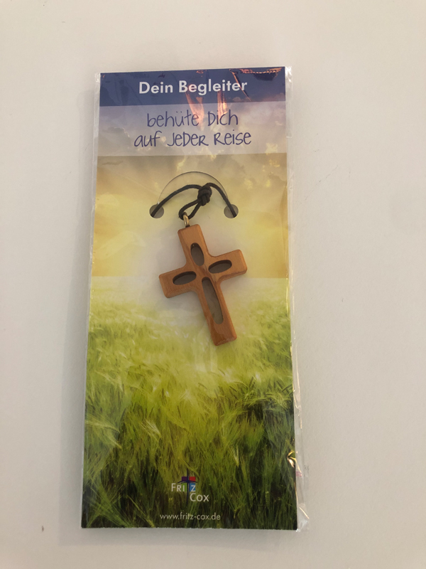 Olivenholzkreuz mit Kette